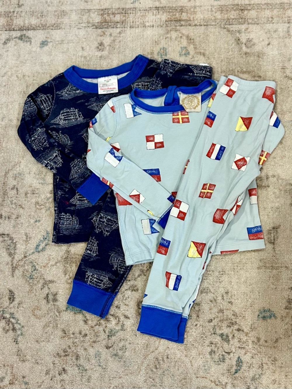 Nautical long sleeve pajamas, Beaufort Bonnet Company and Hanna Andersson
